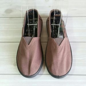 Kid's Toms Comfort Shoes Fla Slip On Brown Size Y2